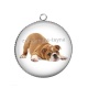 Pendentif Cabochon Argent - chien
