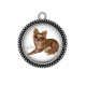 Pendentif Cabochon Argent - chien