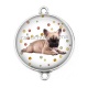 Connecteur Cabochon Argent - chien