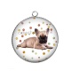 Pendentif Cabochon Argent - chien