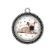 Pendentif Cabochon Argent - chien