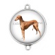Connecteur Cabochon Argent - chien