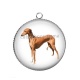 Pendentif Cabochon Argent - chien