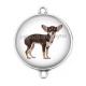 Connecteur Cabochon Argent - chien