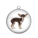 Pendentif Cabochon Argent - chien
