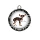 Pendentif Cabochon Argent - chien