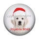 Cabochon Résine - chien joyeux noël