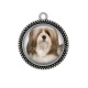 Pendentif Cabochon Argent - chien 