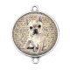Connecteur Cabochon Argent - chien 