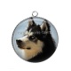 Pendentif Cabochon Argent - chien 