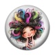 Cabochon Résine - fille humoristique 