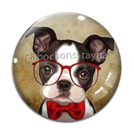 Cabochon Verre - chien 