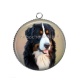 Pendentif Cabochon Argent - chien 