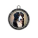 Pendentif Cabochon Argent - chien 