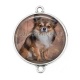 Connecteur Cabochon Argent - chien 