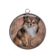 Pendentif Cabochon Argent - chien 