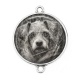Connecteur Cabochon Argent - chien 