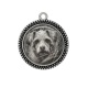 Pendentif Cabochon Argent - chien 