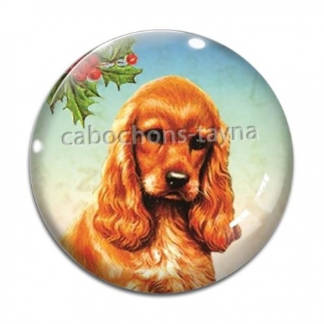 Cabochon Verre - chien 