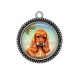 Pendentif Cabochon Argent - chien 