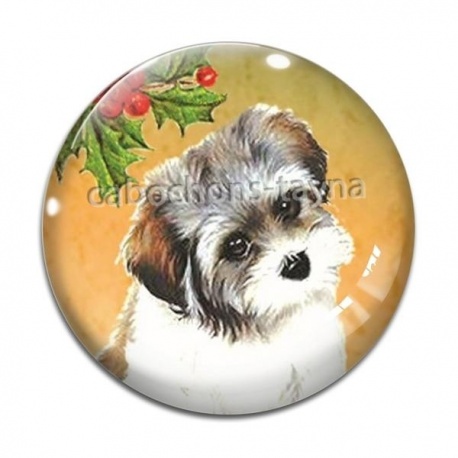 Cabochon Verre - chien 
