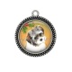 Pendentif Cabochon Argent - chien 