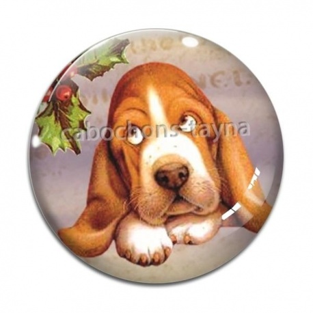 Cabochon Verre - chien 