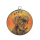 Pendentif Cabochon Argent - chien 