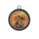 Pendentif Cabochon Argent - chien 