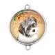Connecteur Cabochon Argent - chien 