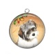 Pendentif Cabochon Argent - chien 
