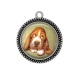 Pendentif Cabochon Argent - chien 