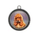 Pendentif Cabochon Argent - chien 