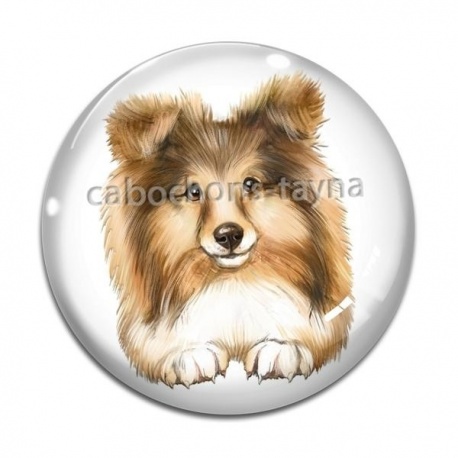 Cabochon Verre - chien 