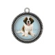 Pendentif Cabochon Argent - chien 