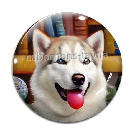 Cabochon Verre - chien 