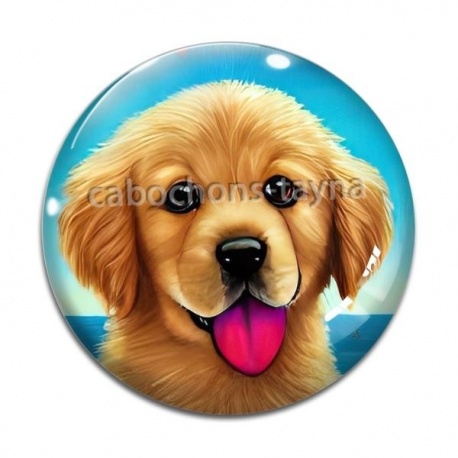 Cabochon Verre - chien 
