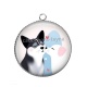 Pendentif Cabochon Argent - chien