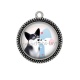 Pendentif Cabochon Argent - chien
