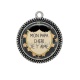 Pendentif Cabochon Argent - mon papa chéri je t'aime