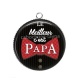 Pendentif Cabochon Argent - le meilleur c'est papa