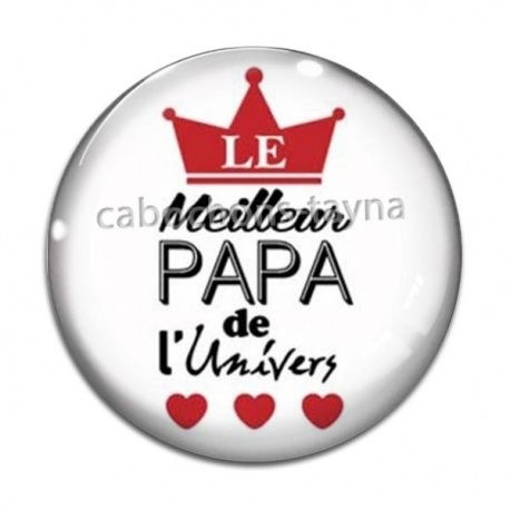 Cabochon Verre - meilleur papa de l'univers