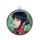 Pendentif Cabochon Argent - petite fille