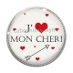 Cabochon Verre - je aime mon chéri