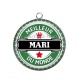 Pendentif Cabochon Argent - meilleur mari du monde