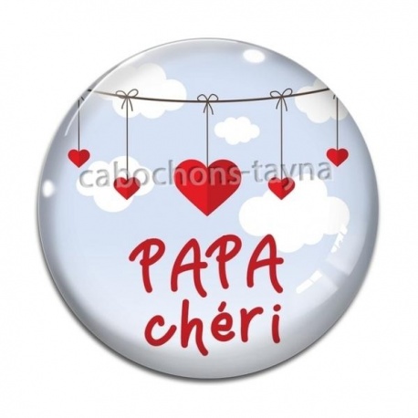Cabochon Verre - papa chéri