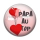 Cabochon Résine - papa au top