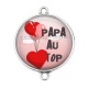 Connecteur Cabochon Argent - papa au top