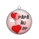 Pendentif Cabochon Argent - papa au top