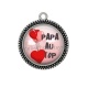 Pendentif Cabochon Argent - papa au top